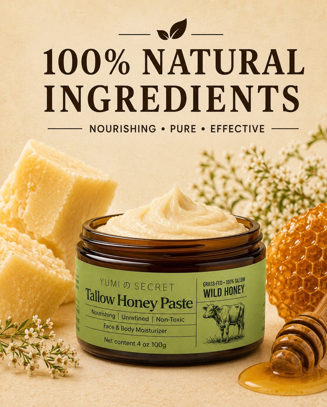 Tallow Shea Butter & Wild Honey Balm